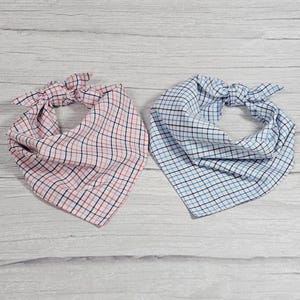 Blue / Pink / Plaid Dog Bandana