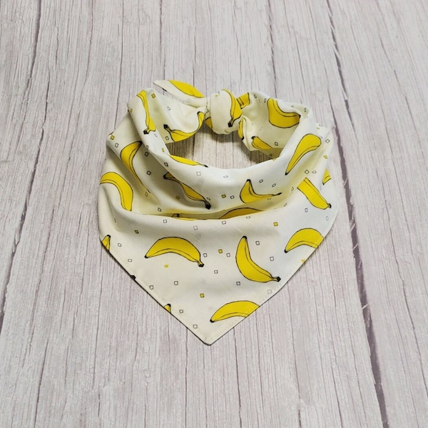 Cream bananas dog bandana