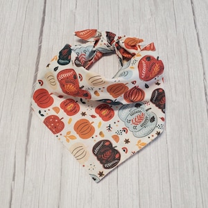 Pumpkins Dog Bandana/Fall Dog Bandana/Tie On Dog Bandana