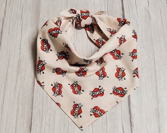 Mom Heart Dog Bandana