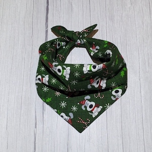 Christmas Dog Bandana/ Green Glitter Dog Bandana