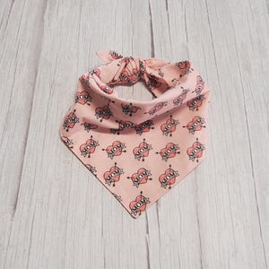 Mom Heart Tattoo Dog Bandana: Pink Tie On Pet Scarf
