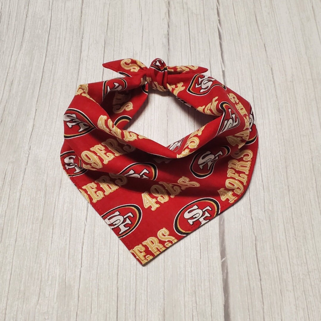 San Francisco 49ers Dog Bandana
 San Francisco 49ers football Dog Bandana tie on Dog Bandana Etsy