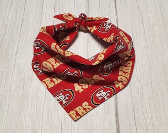 San Francisco 49ers/Football Dog Bandana/Tie On Dog Bandana