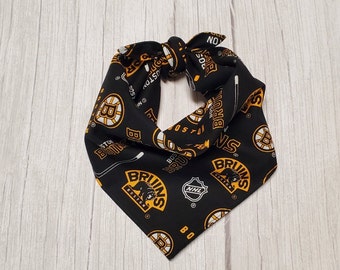 Boston Bruin Dog Bandana/Tie On Dog Bandana