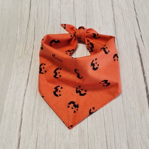 Jack O Lantern Halloween Dog Bandana/Tie On Dog Bandana