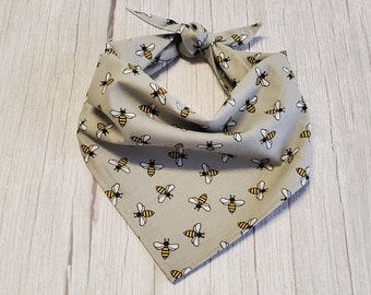 Bee Print Dog Bandana/Tie On Dog Bandana