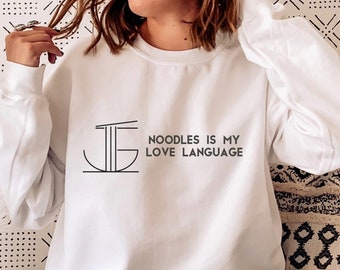 Noodles Is My Love Language Sweatshirt | Asian Sweatshirt | Noodles Clothing | Noodles Shirt | Basic Asian Sweatshirt | Cute Food Sweater