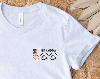 Pocket Chinese Grandpa (Gong Gong) Shirt for Pregnancy Announcement, Mother's Day Gift, Father's Day Gift, Gift for Grandma or Grandpa
