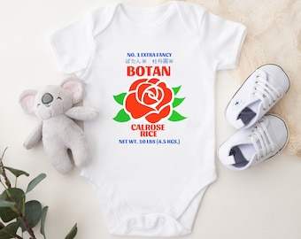 Asian Halloween Baby Costume, Asian Baby Halloween, Rice Onesie, Asian Rice Onesie, Asian Baby Costume, Rice Lover Gift, Calrose Rice