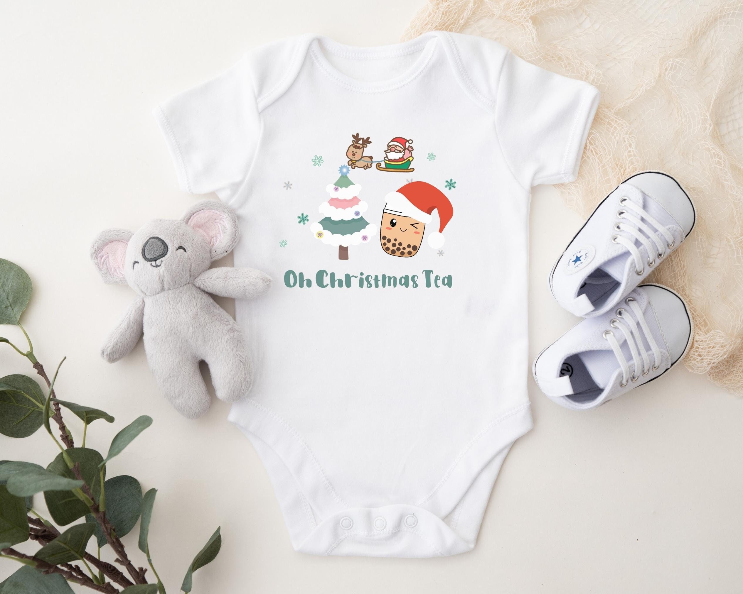 Boba Christmas, Bubble Tea Christmas, Boba Christmas Onesie, Bubble Tea Christmas Onesie, Christmas Boba, Christmas Bubble Tea
