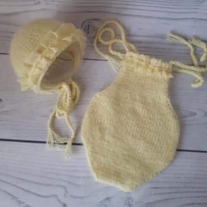 Set for newborn photo session, body and cap for newborn photo shoot, outfit for newborn photo shoot