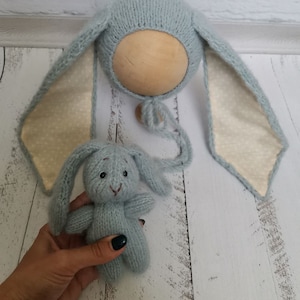 Ourfit bunny newborn photo session, set bunny for newborn photo shoot, bonnet bunny for newborn photo shoot