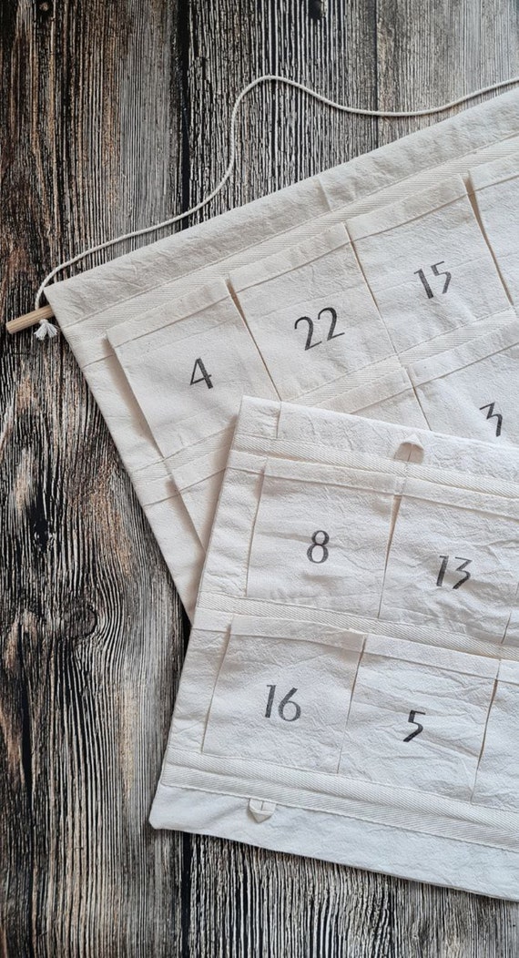 Sacchetti Natale Vuoti Riempire Calendario Avvento Fai Da Te Toaren 2024 - 24 Sacchetti Di Lino Con Clip E Corda, Da Riempire Calendario Avvento 2025 Fai Da Te