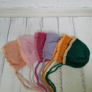 Hat for newborn photo shoot, bonnet for newborn photo shoot, newborn baby girl bonnet, newborn baby girl hat