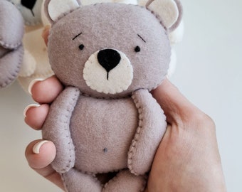 RTS! Servizio fotografico per orsi di peluche giocattolo neonato, oggetti di scena fotografici per orsacchiotti giocattolo, feltro per orsacchiotto per servizio fotografico neonato