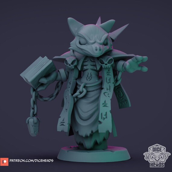 Kitsune Sorcerer Necromancer Wizard RPG Miniature Player Etsy Ireland