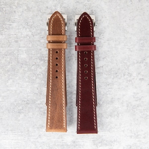 Bracelet de montre fait main en cuir pleine fleur Horween Chromexcel/Bracelet de montre à dégagement rapide/Bracelet de montre en cuir personnalisé/22 mm/20 mm/18 mm
