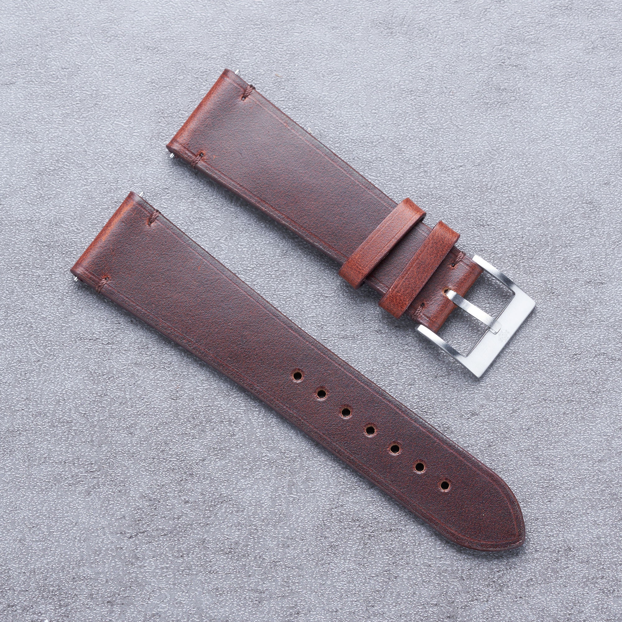 HorologyHour Epsom Premium Leather Watch Straps Band with Quick  Release Spring Bars - 100% Genuine Full Grain - Zermatt Hypoallergenic