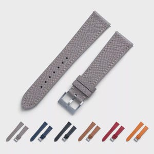 Epsom Leather Watch Strap - Handmade with Zermatt Leather Lining - Luxurious Quick Release Watch Straps