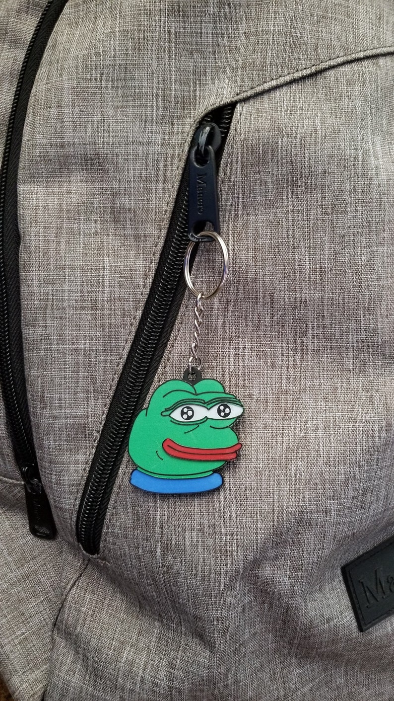Pepe the Frog Keychain Feelsokman Poggers EZ 3D Printed Etsy