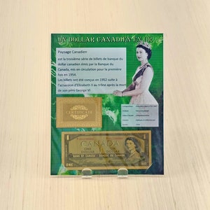 Canadá, billetes de 100 dólares canadienses en lámina de oro coleccionables