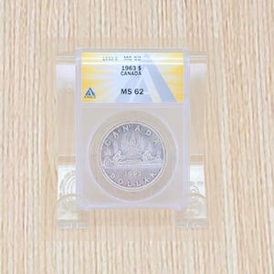 CANADA 1963, 1 Silver Dollar Uncirculated MS62 - Queen Elizabeth II