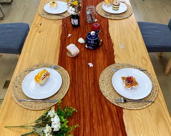 Woven Water Hyacinth Charger Plates (Set of 6): 15" Natural Table Decor