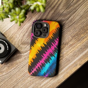 Retro Colorful iPhone Case: Vibrant Designer Phone Cover