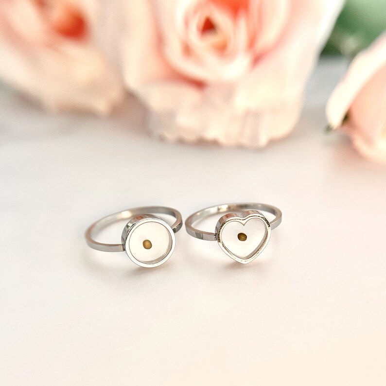 Mustard Seed Ring of Faith Mustard Seed Heart Faith Rings Etsy