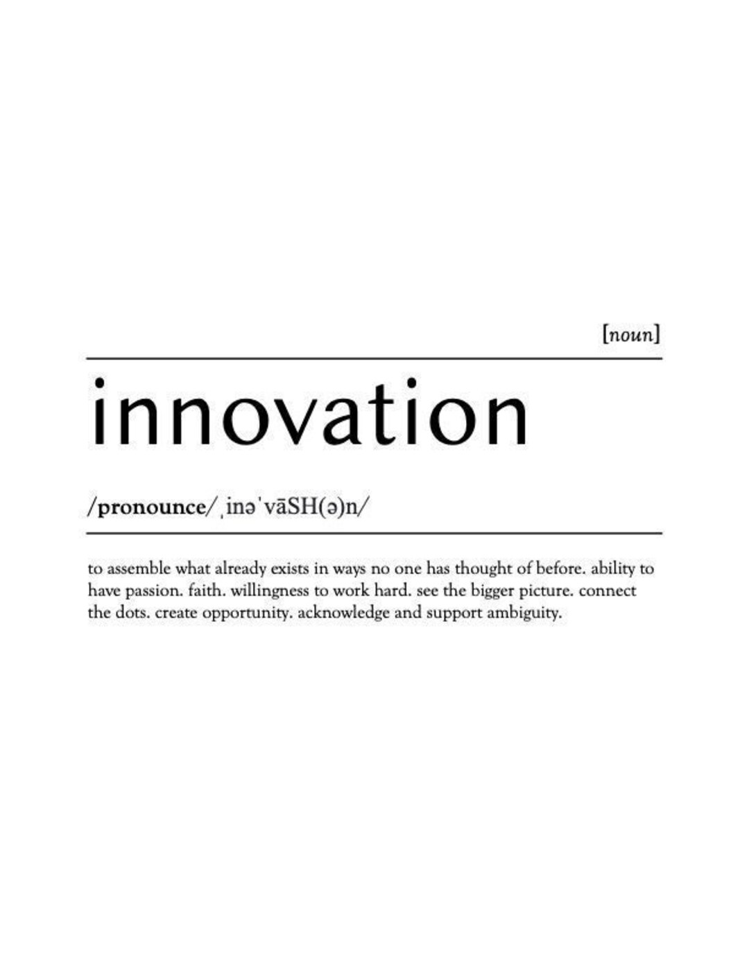 Innovation Definition Print Corporate Business Organization Founding