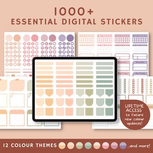 ESSENTIAL DIGITAL STICKERS | Digital Planner Stickers | GoodNotes Stickers | Notability Stickers | Digital Stickers Bundle | Png Stickers