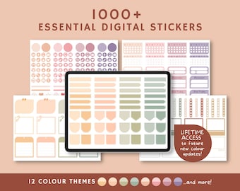ESSENTIAL DIGITAL STICKERS | Digital Planner Stickers | GoodNotes Stickers | Notability Stickers | Digital Stickers Bundle | Png Stickers