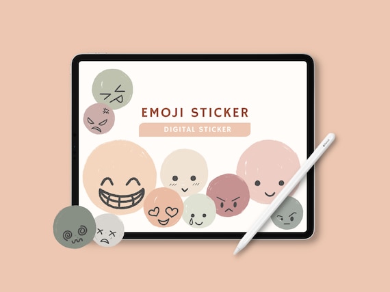 EMOJI DIGITAL STICKERS | Mood Stickers | Digital Planner Stickers | GoodNotes Stickers | Notability Stickers | Png Stickers