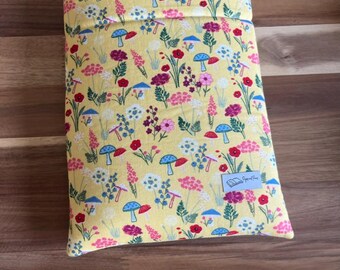 Mystical Mushroom Book Sleeve (option to add front pocket)