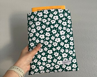 Emerald Flowers Book Sleeve