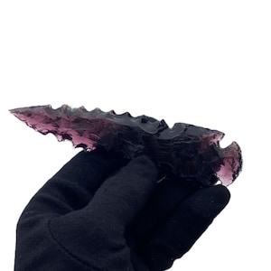 Handgefertigte 6 '' Lila Obsidian Messer Geschliffene Kristallklinge, Witchy Decor | Ritual-Werkzeug, einzigartiges spirituelles Geschenk, Tribal & Gothic Ästhetik