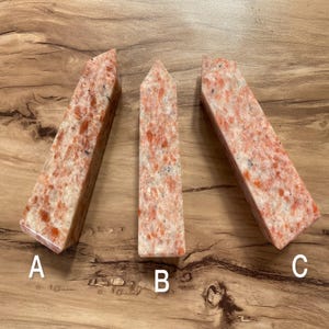 Flashy Sunstone Crystal Tower – Natural Polished Sunstone Obelisk for Energy Healing – Pick Your Stone – A, B, or C