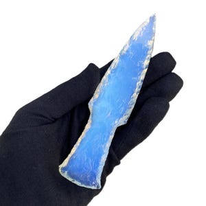 Opalite Knife | Handmade Crystal Knife Blade | Iridescent Obsidian Style Dagger | Wiccan Ritual Athame | Fantasy Cosplay Knife | Unique Gift