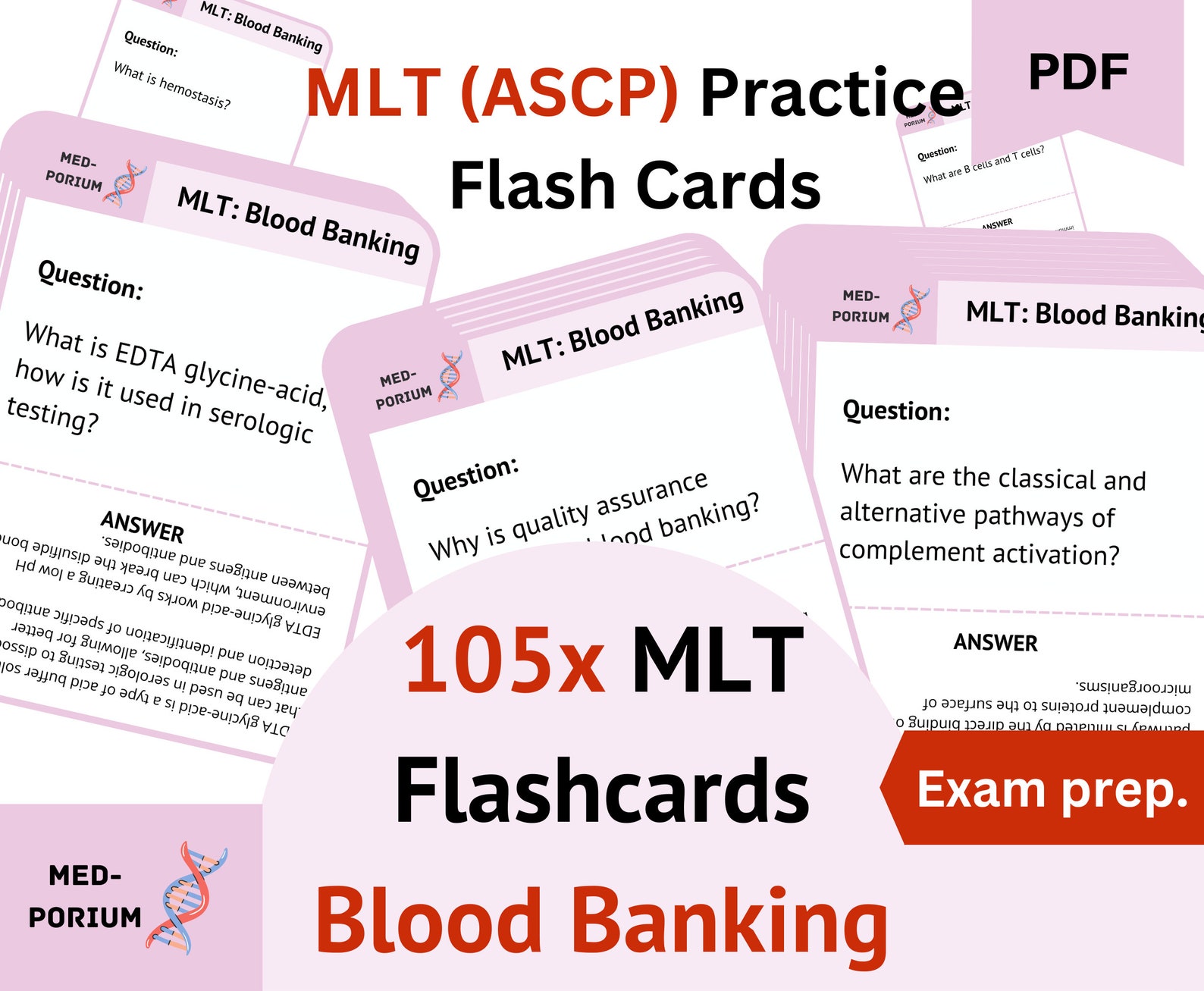 MLT ASCP Flashcards Blood Banking Etsy