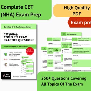 Complete CET (NHA) Exam Prep: Certified EKG Technician 250+ Multiple Choice Questions