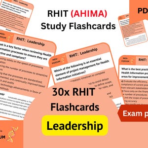 Flashcards do exame RHIT (AHIMA): Liderança