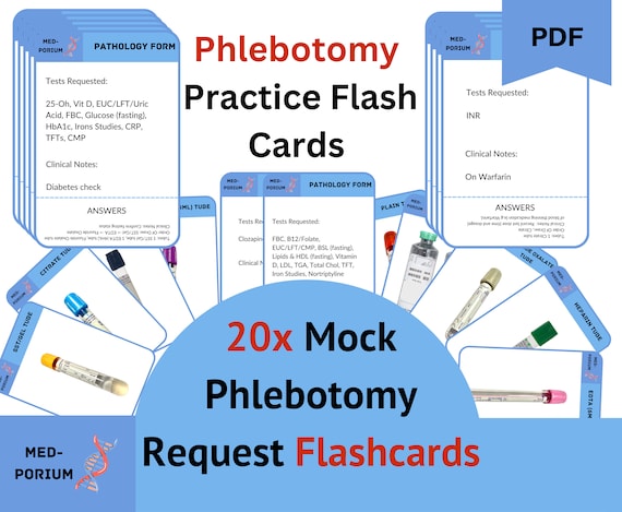 Phlebotomy Practice Flashcards: Mock Phlebotomy Requests