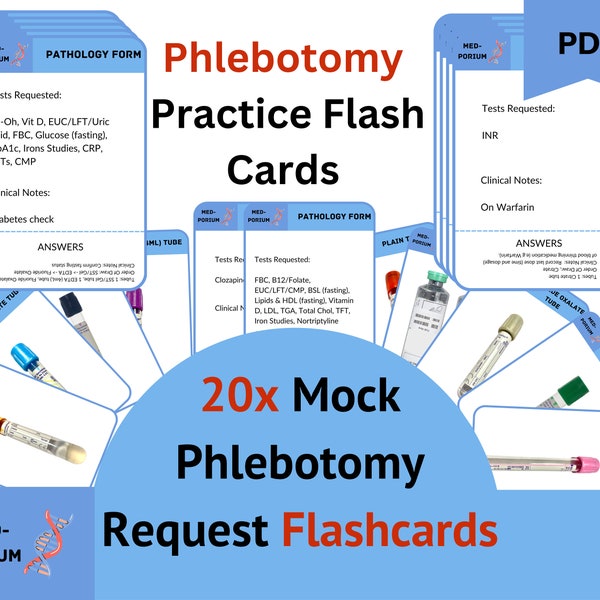 Phlebotomy Practice Flashcards: Mock Phlebotomy Requests