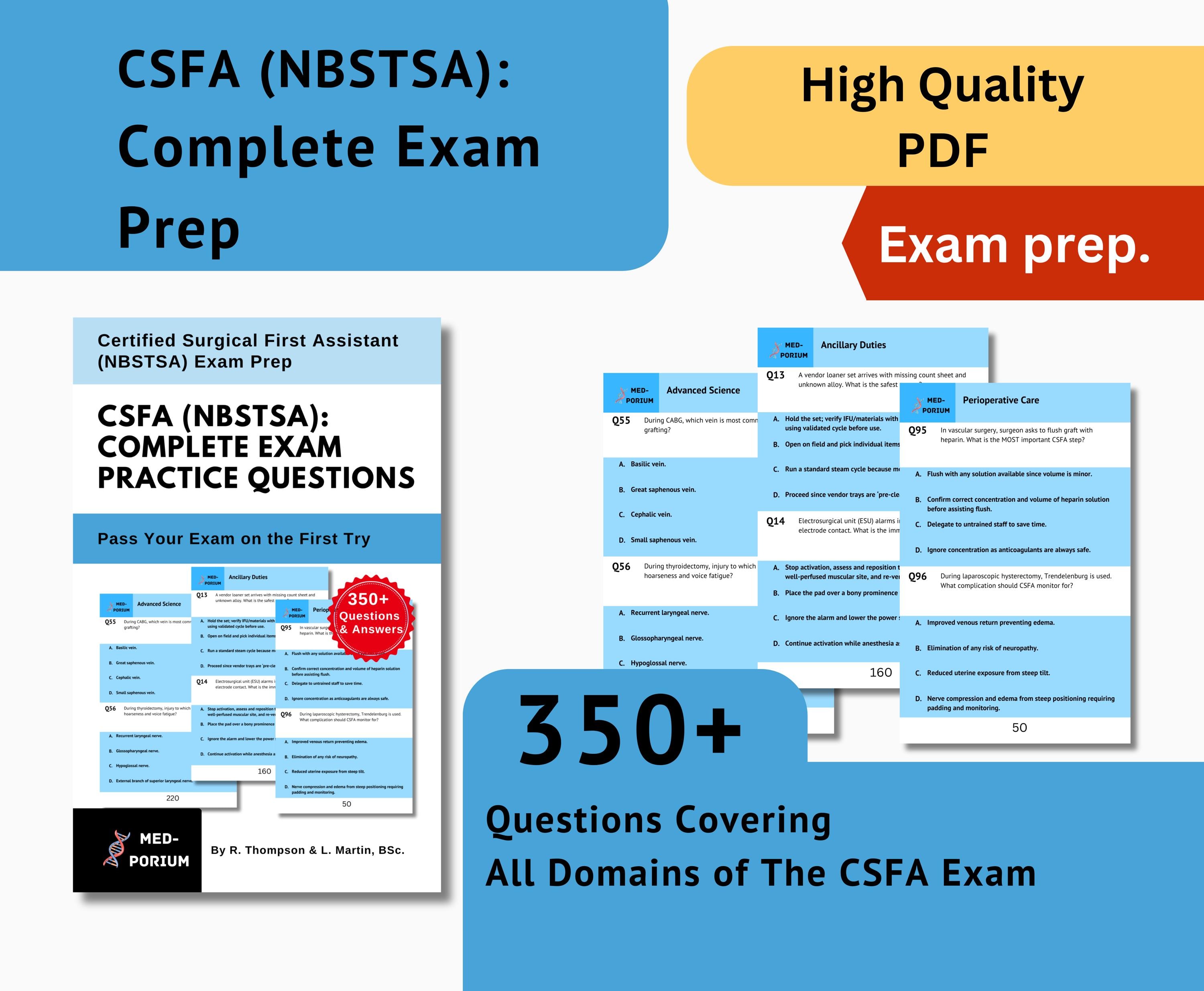 Complete CSFA (NBSTSA) Exam Preparation: Certified Surgical First ...