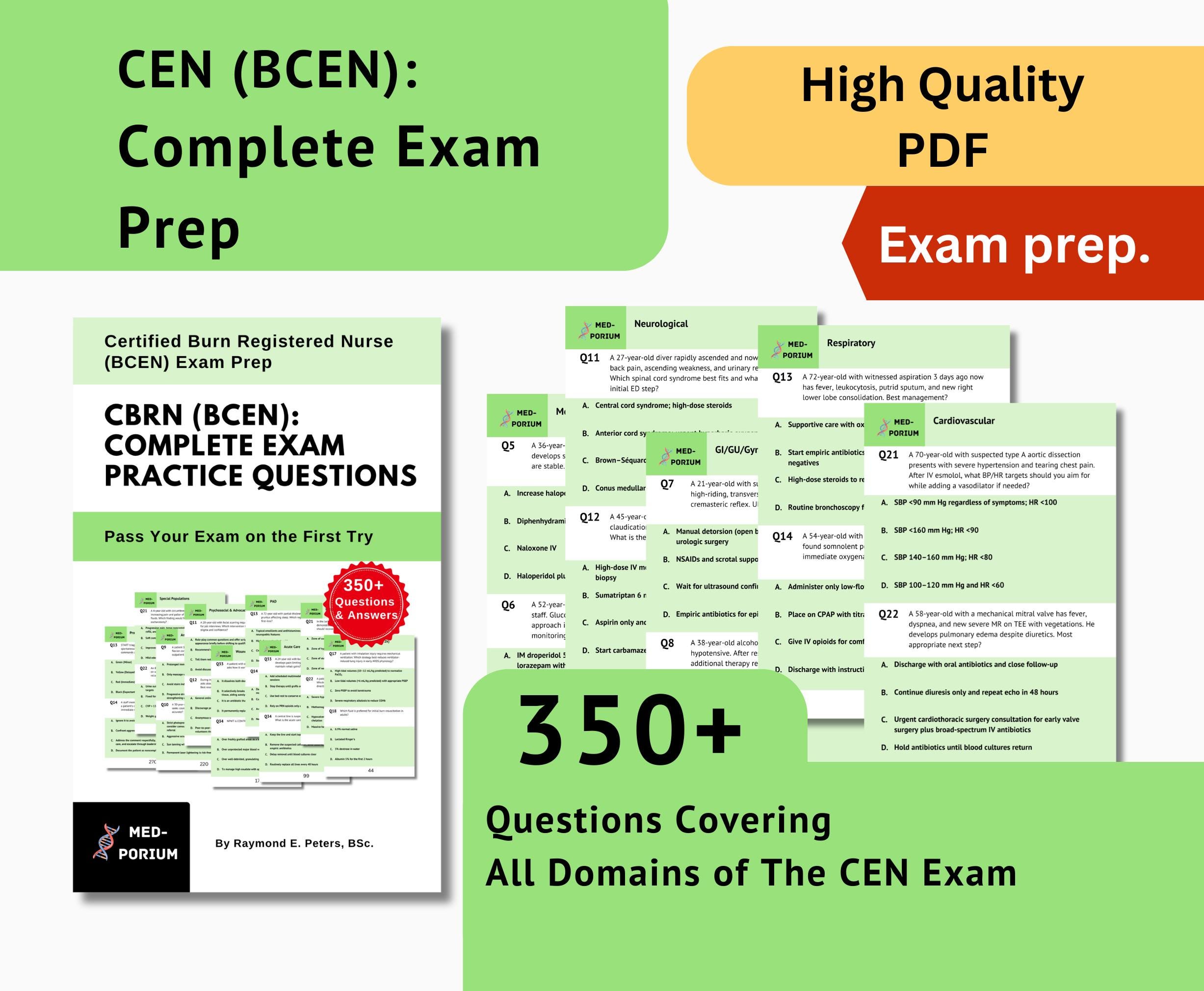 Complete CEN (BCEN) Exam Preparation: Certified Emergency Nurse 350 ...