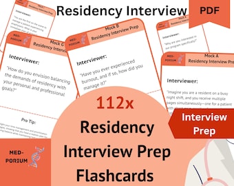 Flashcards de preparação para entrevista de residência: mais de 130 perguntas do mundo real, cenários e dicas de especialistas