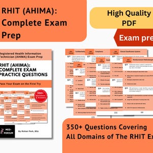 Préparation à l'examen RHIT (AHIMA), 2e édition : Technicien diplômé en information sur la santé, plus de 350 questions à choix multiples