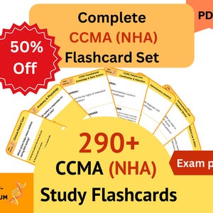 Complete CCMA (NHA)-examenflashcardset