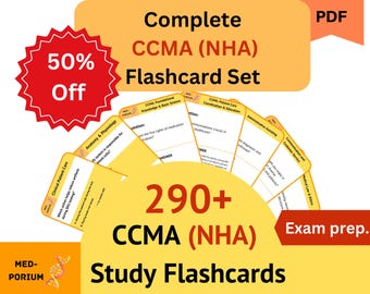 Complete CCMA (NHA) Exam Flashcard Set